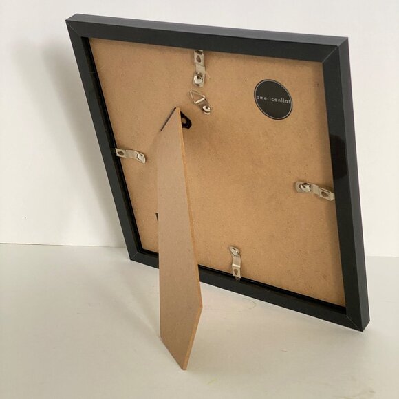 Lets Communicate Original Art Painting Collage Mixed Media Matted 8x8in - Picture 3 of 10